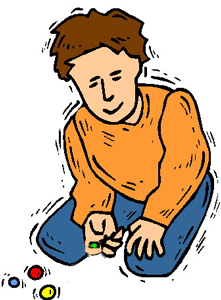 Gif animé jouer aux billes